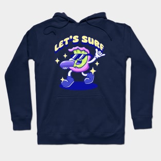 waves cartoon surf edgy color Hoodie